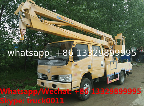 new good price RHD DONGFENG 14m 1-6m aerial platform truck vehicle in Tanzania for sale, overhead platform working truck