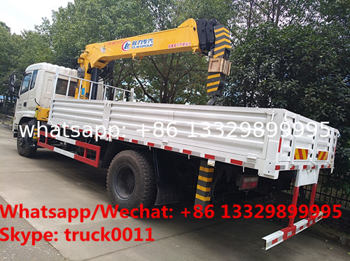 high quality and good price Dongfeng 8tons telescopic boom mounted on cargo truck for sale, truck with telescopic crane