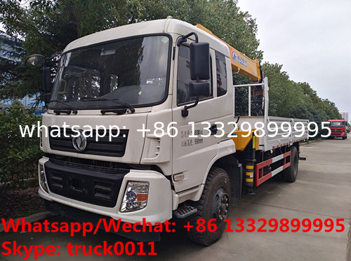 high quality and good price Dongfeng 8tons telescopic boom mounted on cargo truck for sale, truck with telescopic crane