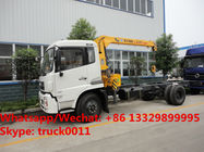 high quality and good price Dongfeng 8tons telescopic boom mounted on cargo truck for sale, truck with telescopic crane