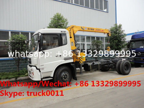 high quality and good price Dongfeng 8tons telescopic boom mounted on cargo truck for sale, truck with telescopic crane