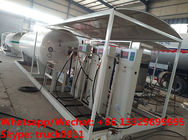 Factory sale good price 15CBM mobile skid lpg gas refilling station with 1-2 electronic scales for Nigerian market