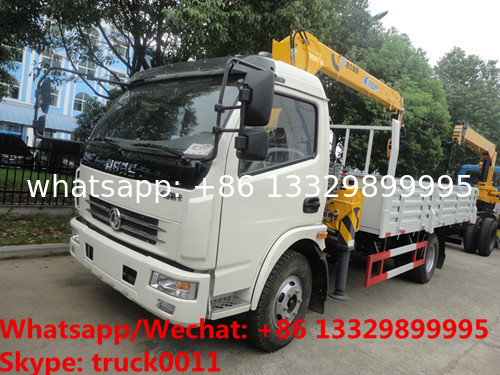 Factory sale good price Dongfeng 4*2 LHD 3.5tons telescopic boom mounted on truck, cargo truck with crane