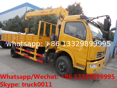 Factory sale good price Dongfeng 4*2 LHD 3.5tons telescopic boom mounted on truck, cargo truck with crane