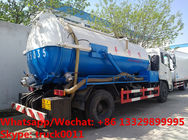 customized Dongfeng 4*2 RHD 10,000Liters vacuum tank truck for sale, Factory sale cheaper price sewage suction truck