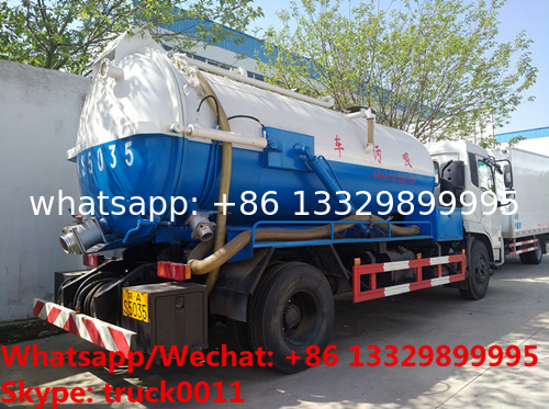 customized Dongfeng 4*2 RHD 10,000Liters vacuum tank truck for sale, Factory sale cheaper price sewage suction truck