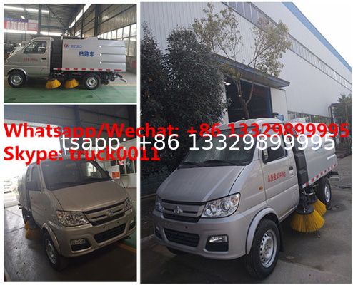 best price mini Chang'an 4*2 LHD gasoline road sweeper truck for Oman, HOT SALE! new gasoline street sweeper vehicle