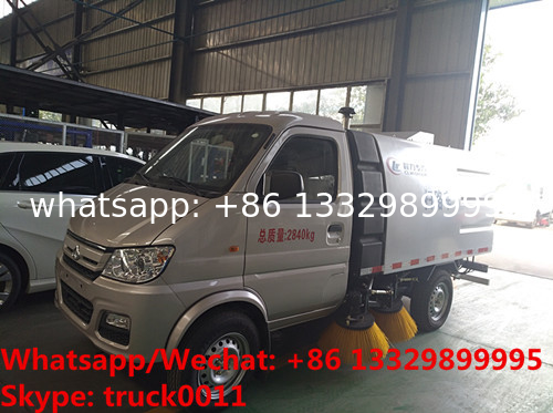 best price mini Chang'an 4*2 LHD gasoline road sweeper truck for Oman, HOT SALE! new gasoline street sweeper vehicle