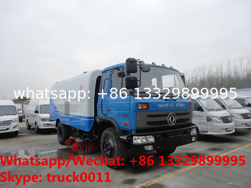 cheaper price dongfeng RHD 170hp diesel 8-10tons road sweeper vehicle for sale, customized street sweeper cleaning truck