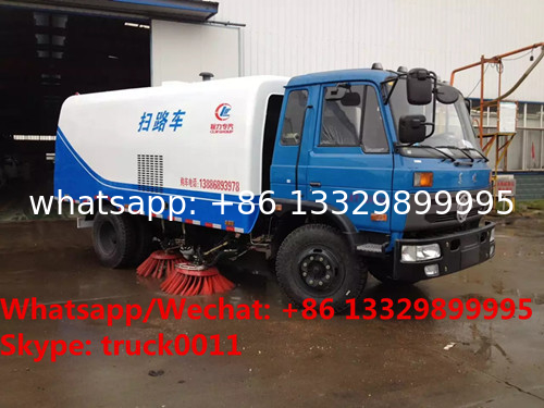 cheaper price dongfeng RHD 170hp diesel 8-10tons road sweeper vehicle for sale, customized street sweeper cleaning truck