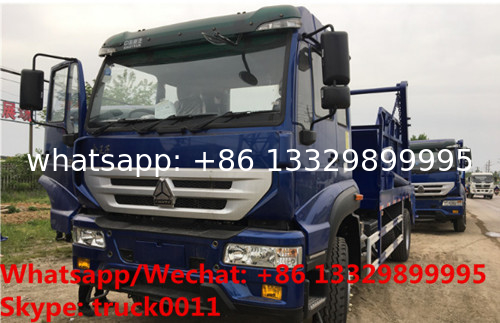 SINO TRUK HOWO 4*2 RHD 266HP 10-12m3 container lifter rubbish truck for sale in Sri Lanka, wastes collecting vehicle