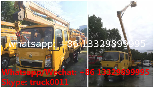 new  SINO TRUK HOWO new 12-18m hydraulic aerial working platform truck for sale, new High altitude operation vehicle