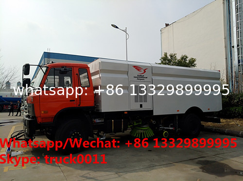 Dongfeng 190hp road sweeping and washing vehicle customized for Sialkot International Airport, street sweeper vehicle