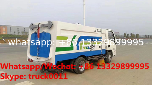 Factory sale good price Shangqi Yuejin 4*2 LHD gasoline smallest street sweeping vehicle,smallest road sweeper truck