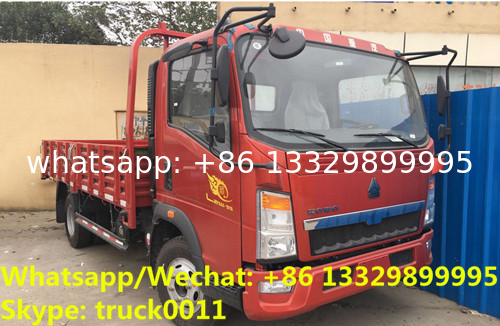 Customized SINO TRUK HOWO light duty 4*2 RHD 90hp cargo truck for Indonesia, Factory sale whole price cargo van truck