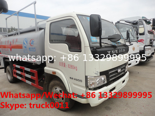 2020s new cheapest price YUEJIN 4*2 LHD 8,000Liters oil tank truck for sale, refueler truck, fuel dispensing truck