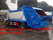best-selling JAC diesel 6-7m3 garbage compactor truck, compressed wastes collecting vehicle, resr load garbage truck