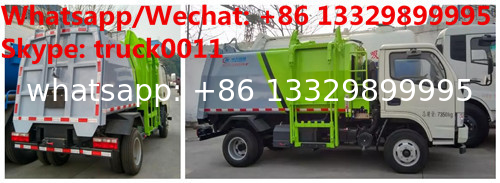 HOT SALE!new deisgned Dongfeng diesel compressed docking wastes collecting vehicle, garbage truck for sale