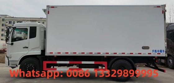 factory selling dongfeng tianjin 4x2 190hpmeat hook refrigerator truck for sale, 15tons cold room truck for TOGO