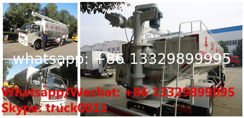 best seller-Dongfeng 120h/130hp electronic discharging bulk feed truck for sale, poultry feed delivery truck