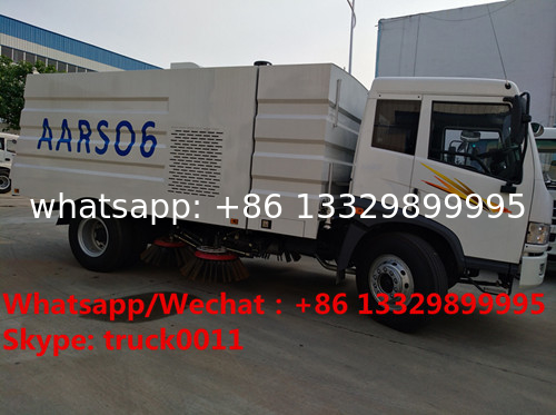 new best price FAW 4*2 RHD road sweeping truck for sale, street sweeper with 4 sweeping brushes, road cleaning truck