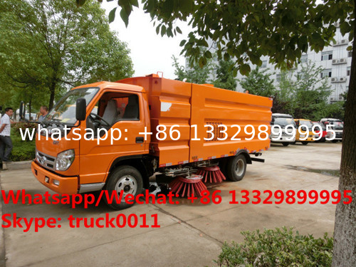 best price forland 4*2 RHD 92hp diesel mini road sweeper truck for sale, cheapest price forland street sweeping vehicle