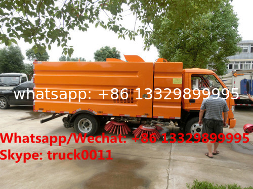 best price forland 4*2 RHD 92hp diesel mini road sweeper truck for sale, cheapest price forland street sweeping vehicle
