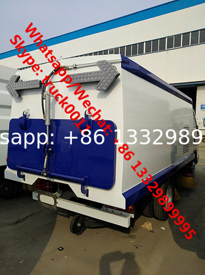 best price forland 4*2 RHD 92hp diesel mini road sweeper truck for sale, cheapest price forland street sweeping vehicle