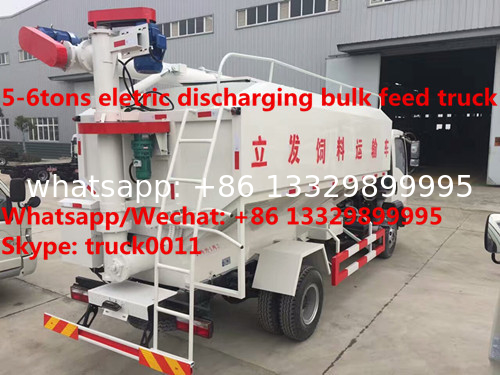 High quality and cheapest price China made 5-6tons 380volts electric system discharging bulk feed truck for sale