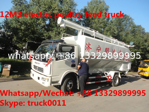 High quality and cheapest price China made 5-6tons 380volts electric system discharging bulk feed truck for sale