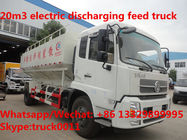 best seller-190hp diesel 20m3 electric system discharging bulk feed delivery truck for sale, 10MT feed body truck