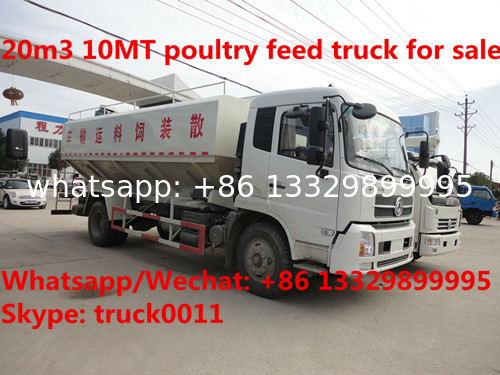 best seller-190hp diesel 20m3 electric system discharging bulk feed delivery truck for sale, 10MT feed body truck