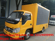 cheapest price Customized Forland 4*2 RHD diesel mobile LED advertising vehicle for sale, P6 LED screens billboard truck
