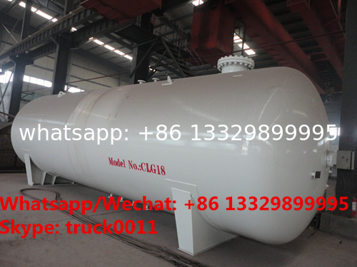 China made best price 20tons lpg gas storage tank with accessories for sale, Bullet type stationary propane gas tank