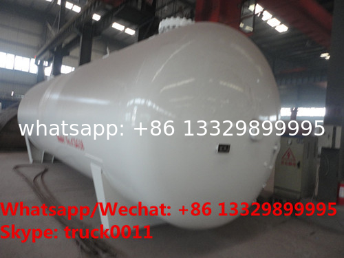 China made best price 20tons lpg gas storage tank with accessories for sale, Bullet type stationary propane gas tank