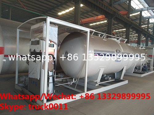 2021s customized China made CLW Brand 11.5m3 skid lpg gas tank with lpg gas dispenser for Nigeria, skid lpg gas plant