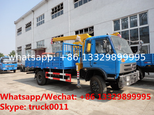 Factory sale high quality and competitive price Dongfeng brand 190hp diesel 6.3tons telescopic truck with crane