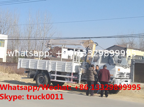 Factory sale high quality and competitive price Dongfeng brand 190hp diesel 6.3tons telescopic truck with crane