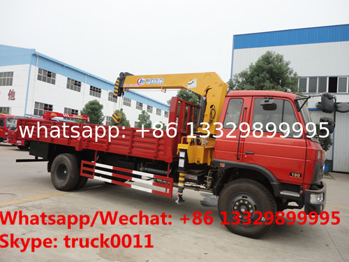 Factory sale high quality and competitive price Dongfeng brand 190hp diesel 6.3tons telescopic truck with crane