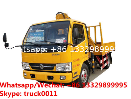 Factory sale good price dongfeng 4*2 LHD/RHD truck with 2tons folded crane boom, 2ton small cargo truck with folded boom