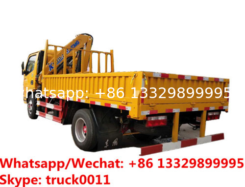 Factory sale good price dongfeng 4*2 LHD/RHD truck with 2tons folded crane boom, 2ton small cargo truck with folded boom