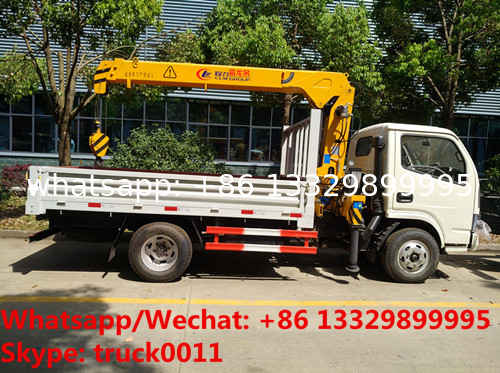 HOT SALE! dongfeng 3tons telescopic boom mounted on cargo truck for sale， factory sale best price truck with crane