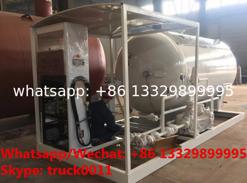 2021s new brand best price mobile skid propane cooking gas tank with lpg gas dispenser for sale, skid lpg gas station