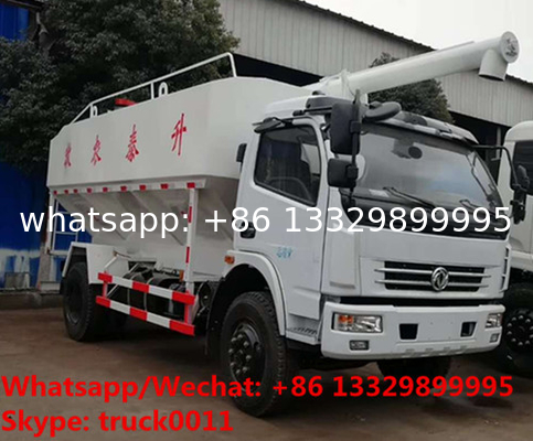 new best price dongfeng 4*2 LHD Euro 5 156hp diesel 12m3 5-7tons bulk feed truck for sale, feed pellet truck