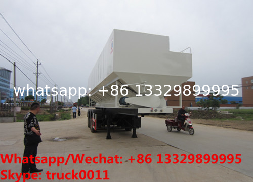 new best price 50cbm-60cbm poultry feed container semitrailer for sale,electric discharging animal bulk feed trailer