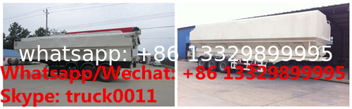 new best price 50cbm-60cbm poultry feed container semitrailer for sale,electric discharging animal bulk feed trailer