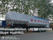designed 50cbm CLW bulk feed transportation semitrailer for sale, customized 50m3 25tons animal feed container trailer