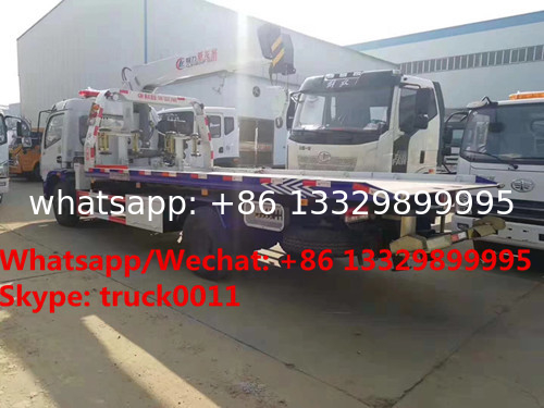 NEW DONGFENG 4*2 4 Ton Flatbed Wrecker Tow truck With 4 Ton Crane for sale, wrecker truck with crane boom for sale