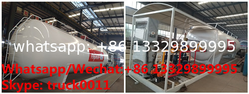 customized 10tons skid lpg gas station with lpg gas dispenser of 2 filling nozzles for sale, skid lpg tank for sale