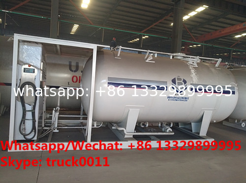 factory sale best price 6tons skid lpg gas tank with lpg gas dispenser for automobiles, skid lpg gas refilling station